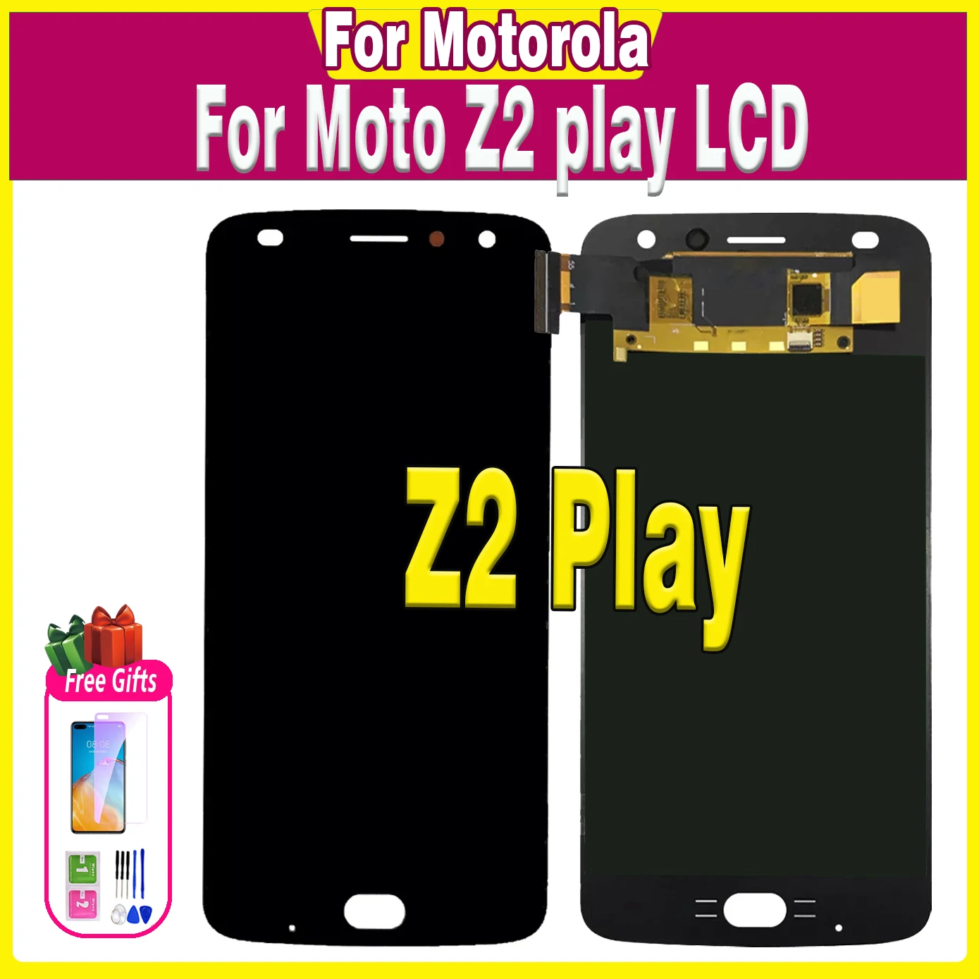 

100% Tested 5.5" AMOLED Original For Motorola Moto Z2 Play LCD Display Touch Screen XT1710-02 XT1710-06 Replacement Assembly