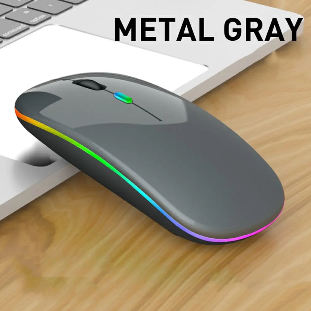 

Bluetooth-мышь компьютерная беспроводная Бесшумная перезаряжаемая со светодиодный Ной подсветкой