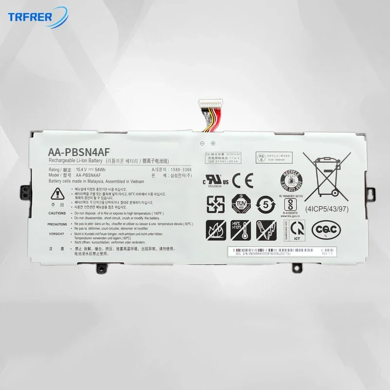 Аккумулятор для ноутбука AA-PBSN4AF Samsung 15 4 В 54 Втч np950sbe NP930SBE-K01US np930sbe np730qcj 730qcr