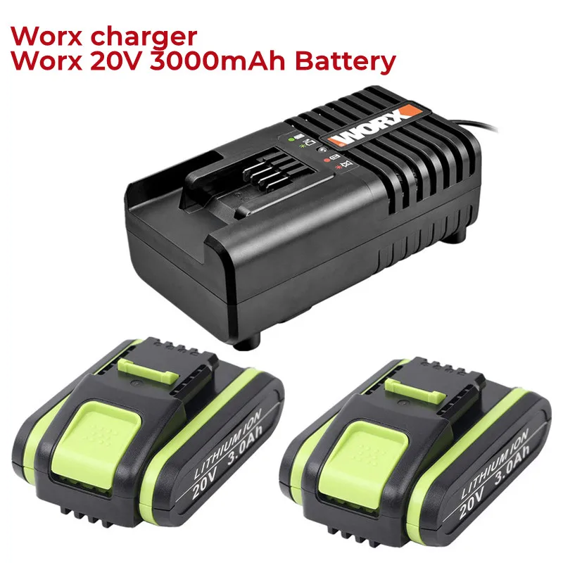 

20V 3,0 Ah Ersatz Batterie für Worx Batterie WA3551 WA 3551,1 WA3553 WA35531 WA3572 WA3641 Kompatibel mit Worx 20V Power Tools