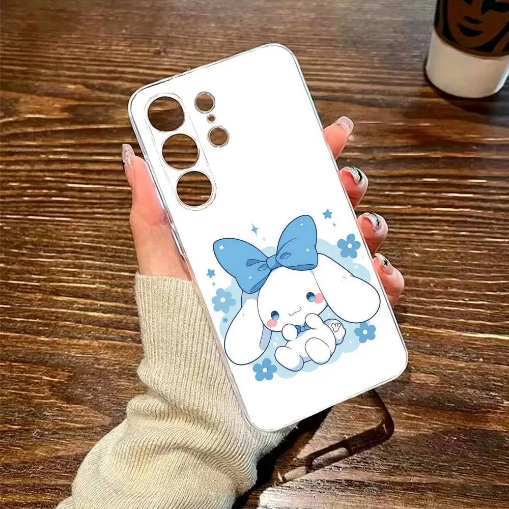 Прозрачный жесткий чехол для телефона с милым мультяшным рисунком Y-Cinnamoroll-s для Samsung S26,25,24,23,22,30,21,10,9,Ultra,Plus,Lite, прозрачный чехол SS (art.: 3920da07cc119) - 3920da07cc119