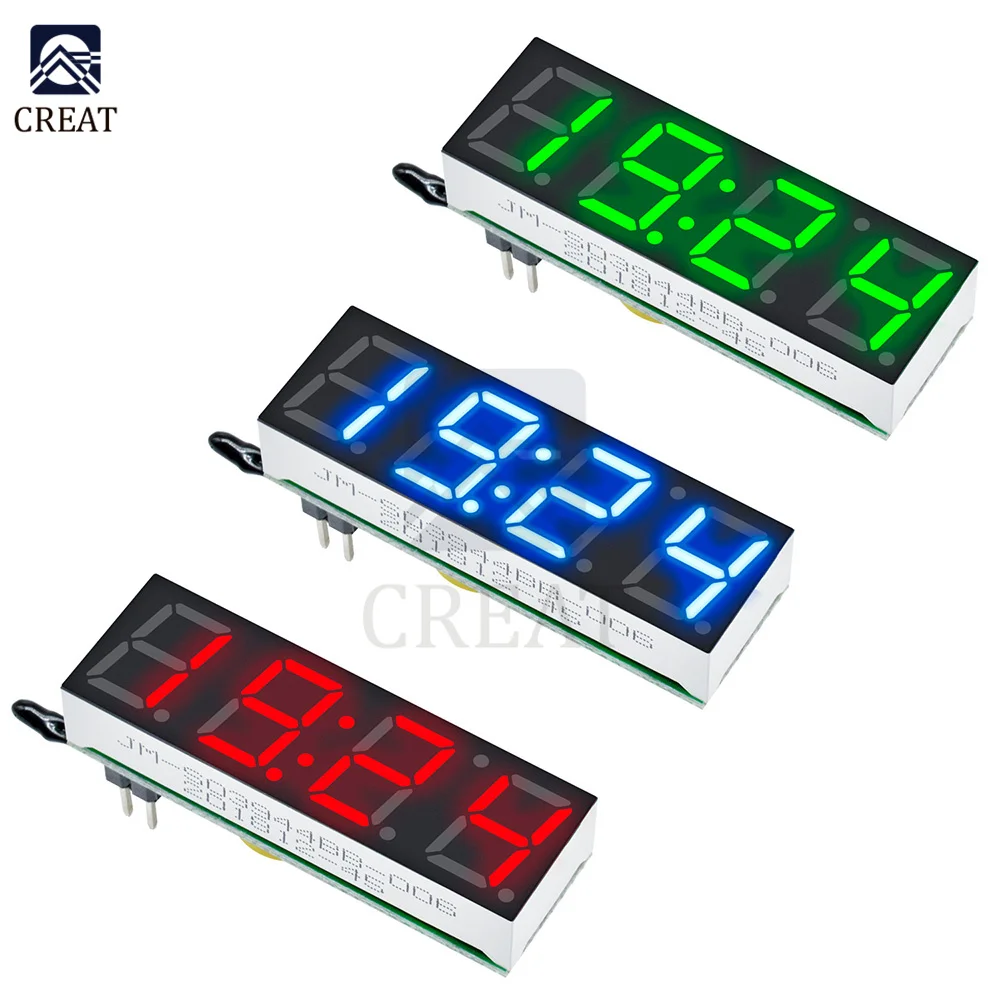 Цифровые светодиодсветодиодный часы 3 в 1 R8025 модуль напряжения и температуры