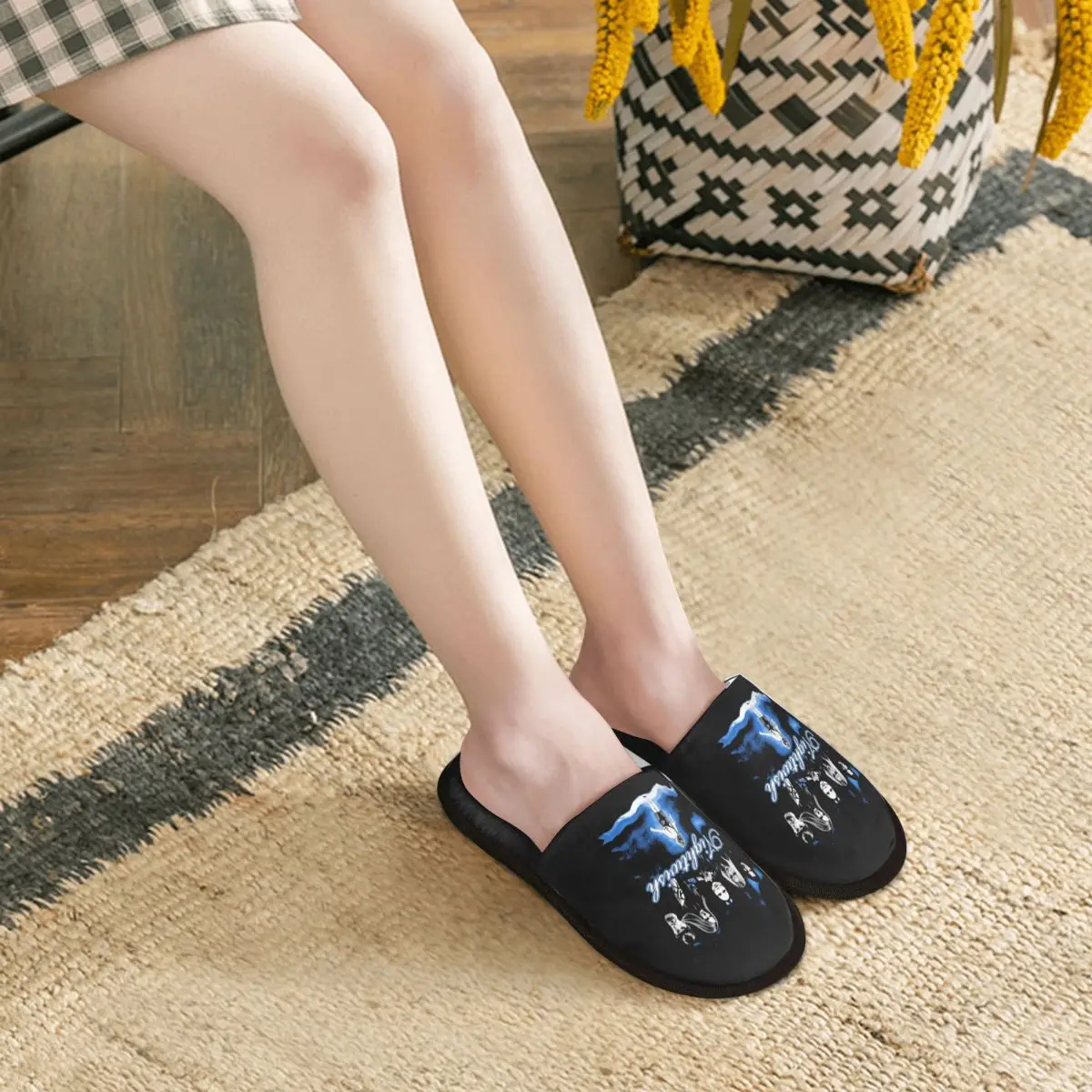 Фото Тапочки-слайды Custom Nightwishs Cozy Scuff из пены с эффектом памяти для женщин, финский симфонический метал-квадретр, для дома и спальни №5