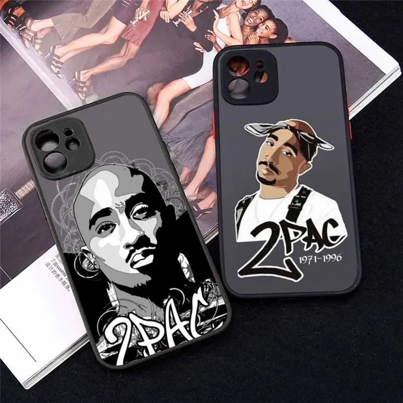 

tupac singer Phone Case matte transparent For iphone 7 8 11 12 13 plus mini x xs xr pro max cover