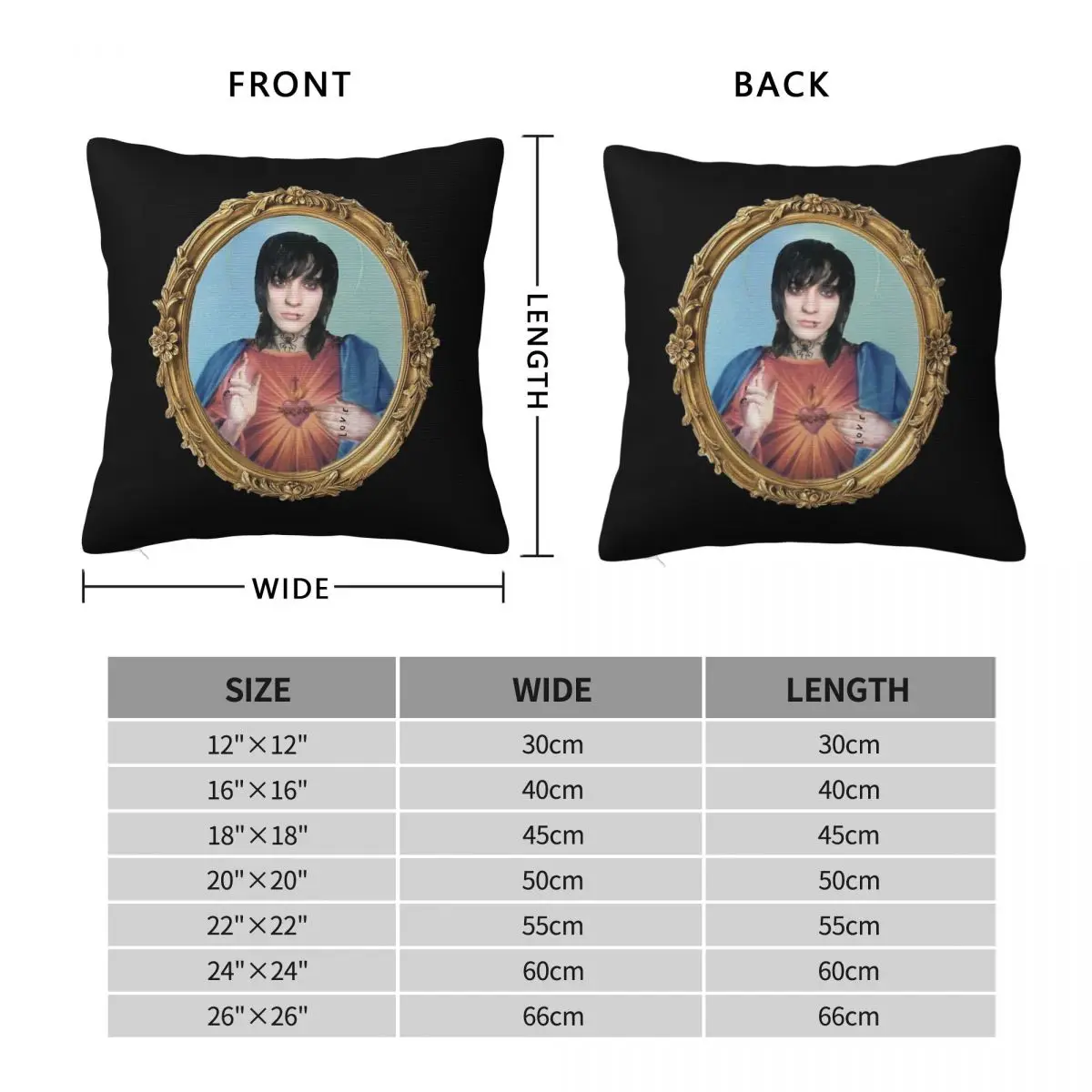 Наволочки для подушек Johnnie Guilbert с изображением Иисуса тинаса Полиэстеровая