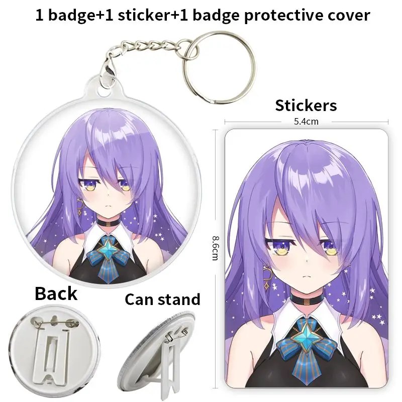 Моона Хосинова hololive ID vtuber персонаж аниме мягкая кнопка значок брошь якорь