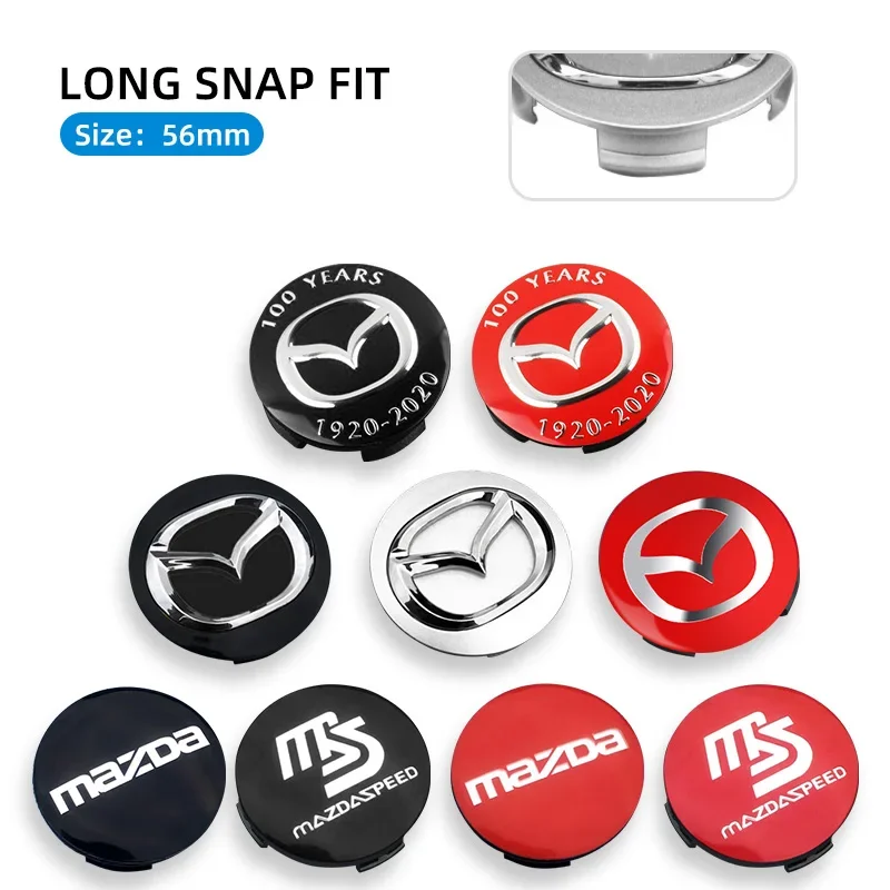 Для Mazda 4 шт. колпачок центра колеса с логотипом крышка ступицы эмблема длинная