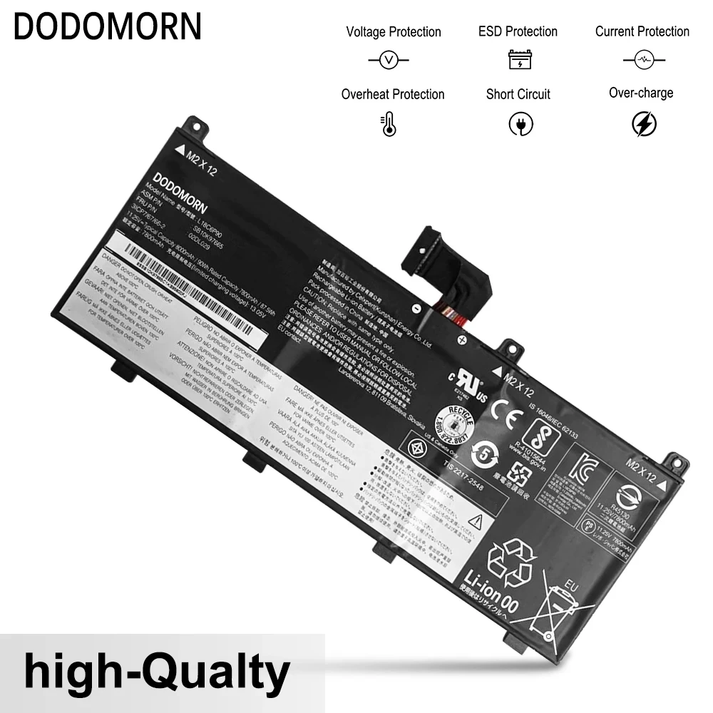 Аккумулятор для ноутбука Lenovo ThinkPad P53 8000 мАч L18M6P90 L18C6P90 5B10W13901 SB10K97664 11 25 в 90 Втч
