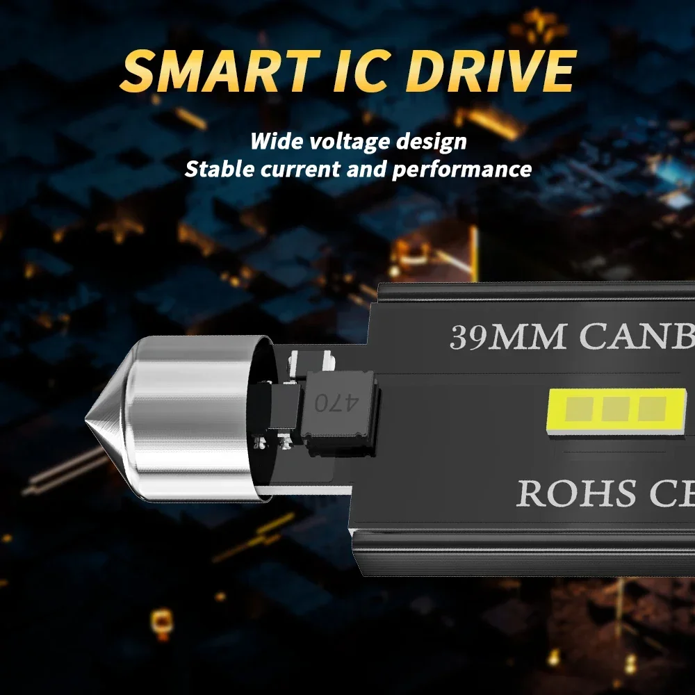 2x C5W LED CSP 1860 Сигнальная лампа Canbus Лампа 31 мм 36 39 41 Фестонный светильник C10W