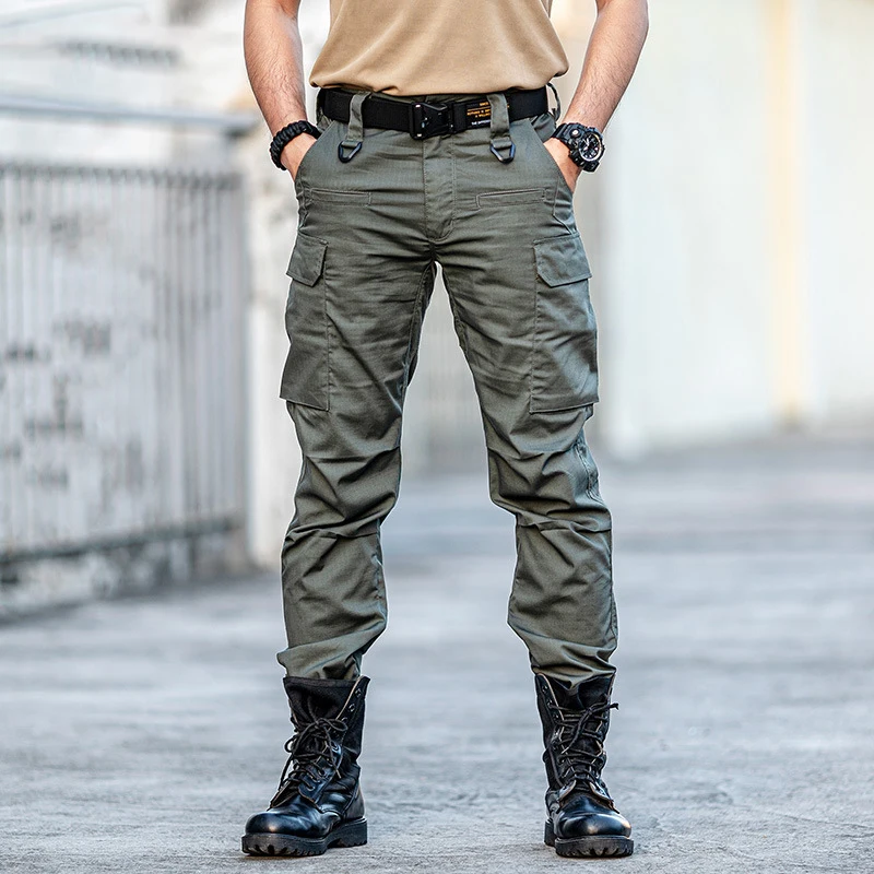 

Брюки-карго мужские с несколькими карманами, Тактические Водонепроницаемые штаны, спецназ, боевые армейские штаны, износостойкие Джоггеры для работы