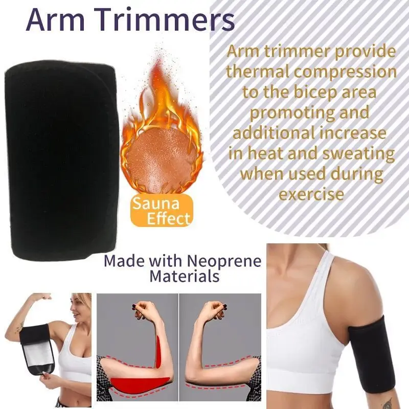 Arm Trimmers for Men Women Sauna Sweat Bands Arm Shaper Wraps Adjustable for Flabby Arms Arm Trainer Wraps