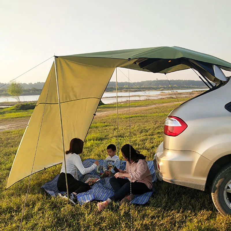 

Outdoor Camping Car Awning Shade Sail Car Tail/Side Tent Canopy Sunscreen 210D Oxford Cloth PU2000 Waterproof Sunshade