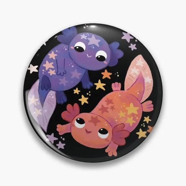 Мягкая металлическая брошь в виде звезды и галактики Axolotls Женская мультяшная