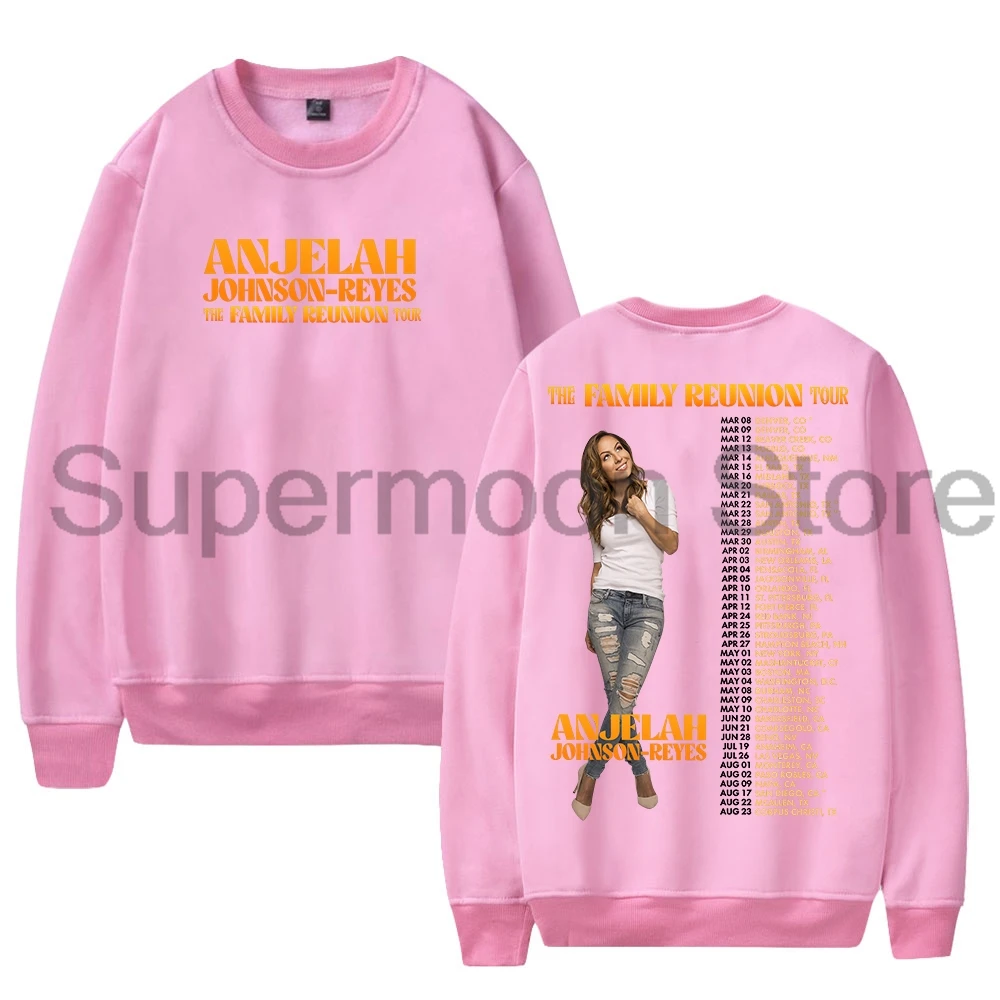 Фото Anjelah Johnson The Family Reunion Tour 2025, уличная одежда с круглым вырезом и длинными рукавами, мужские и женские толстовки №5