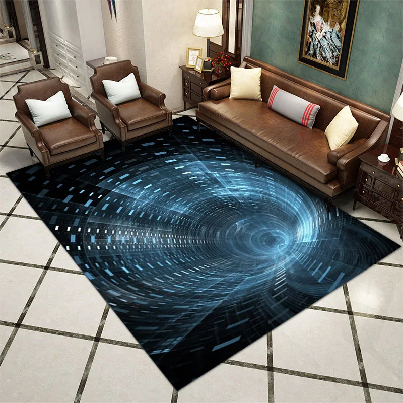 

3D Vortex Illusion Carpet Entrance Doormat Abstract Geometric Optical Carpet for Living Room bedroom Area Rug Non-slip Floor Mat