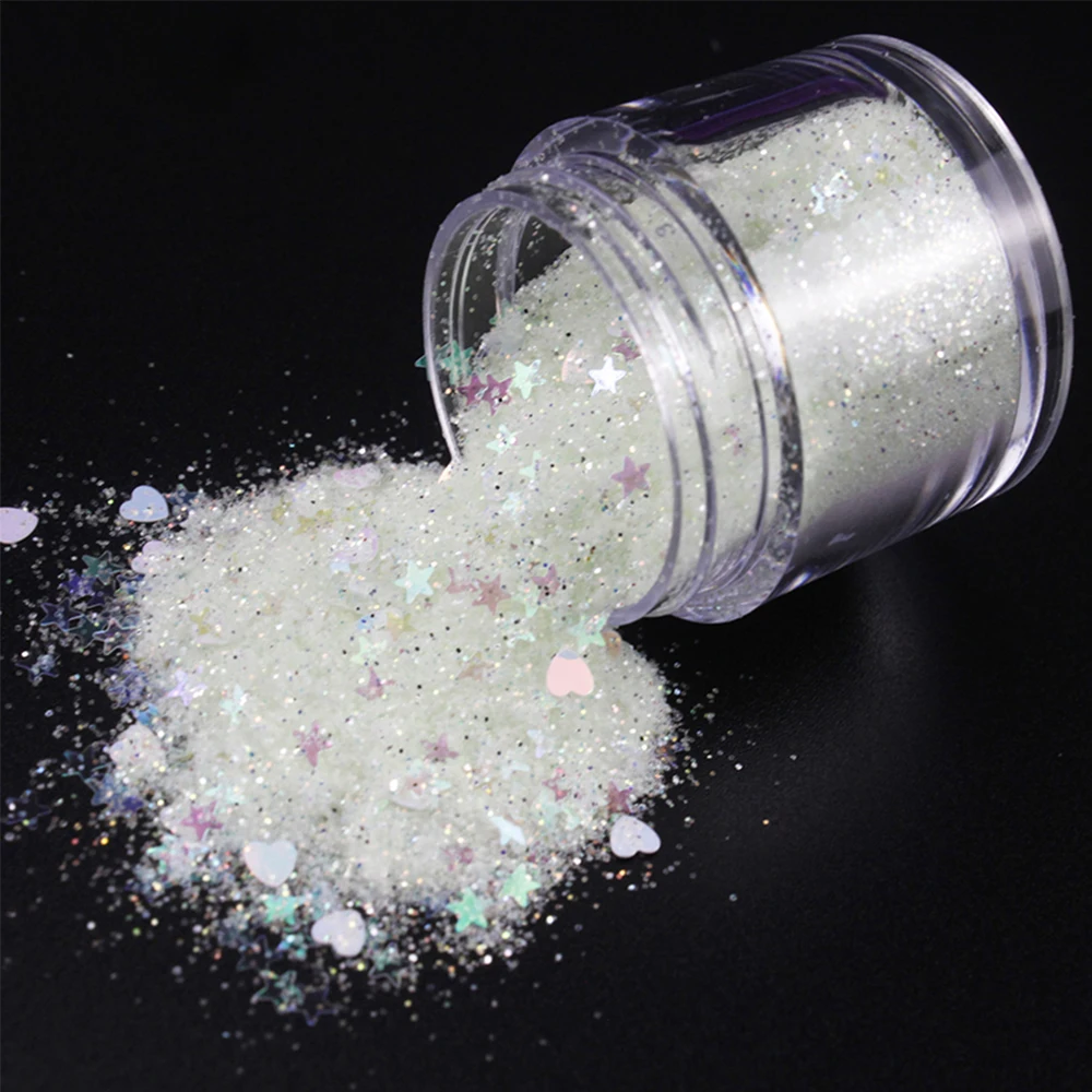 

Loose Glitter 10g Holographic Star Glitter Large Hair Eye Face Body Makeup Glitter Iridescent Cosmetic star Mix 0.2-3 mm Glitter