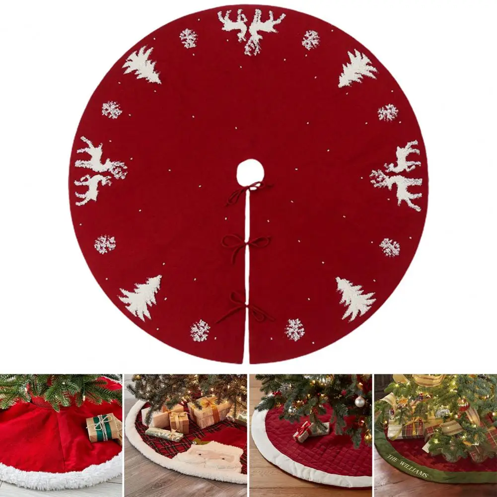 

Washable Attractive Xmas Indoor Ornament Tree Skirt Tear Resistant Christmas Tree Carpet Comfortable for Festival