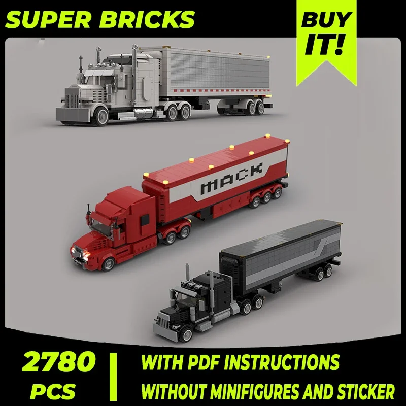 Модель городского транспорта Moc строительные блоки грузовик с прицепом