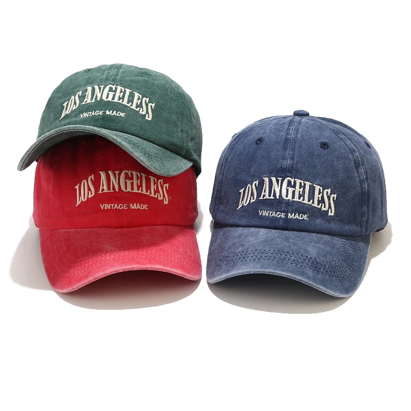 

Washed Cotton Baseball Cap For Men Women Fashion Letter Embroidery Baseball Hat Casual Hip Hop Caps Vintage Snapback Bone
