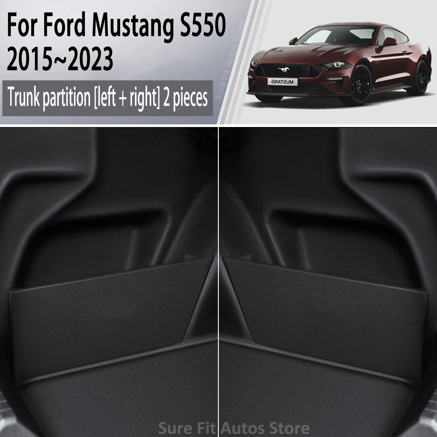 

Для Ford Mustang S550 2015 ~ 2023 2020 автомобильная утолщенная перегородка для хранения багажника, многофункциональный ящик для хранения, аксессуары для салона автомобиля