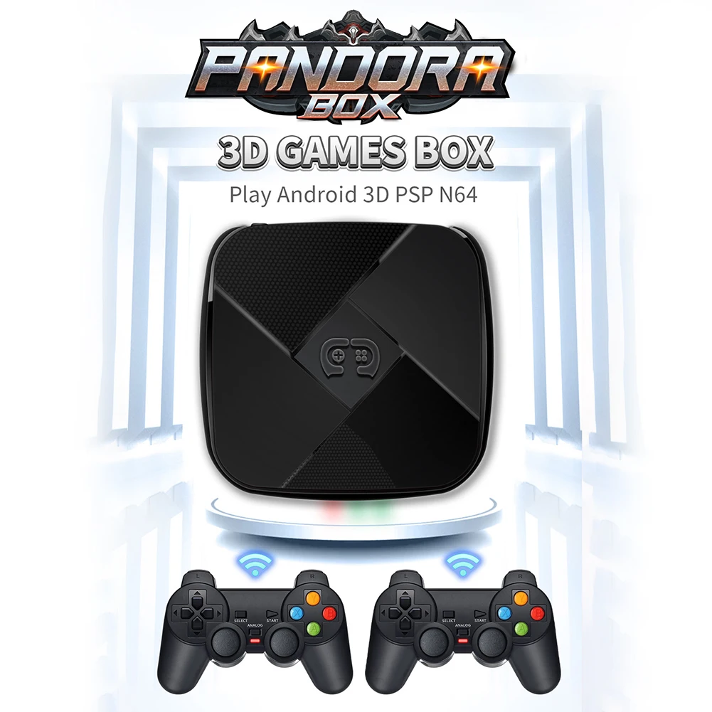 

GAME Box i3 3D Video Game Console Hisilicon Gaming System 35+Simulators 4K HD Output Retro Arcade Console 2Wireless Gamepads