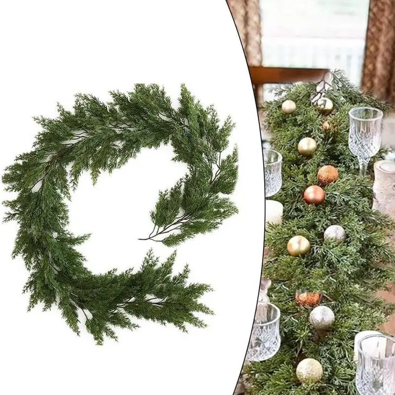 Сосновая гирлянда реалистичная кедровая рождественская для мантии 1 9 м/6 23 фута