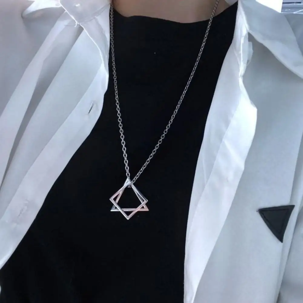 Цепочка для свитера аксессуар украшения шеи составной квадратный треугольный