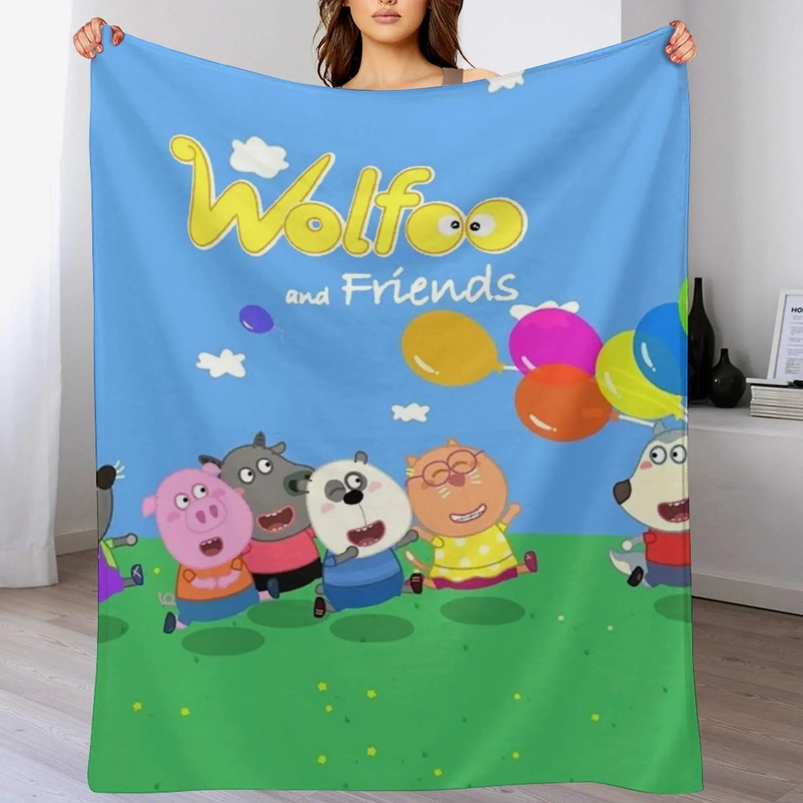 Pagia New Wolfoo and Friends-это анимированное 2021 дисковое одеяло плюшевое смешное