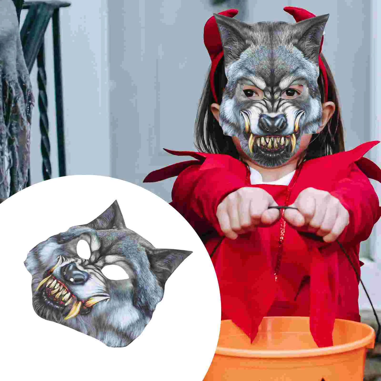 

Маска для косплея, искусственная кожа, маска для маскарада, реквизит, маска волка для косплея