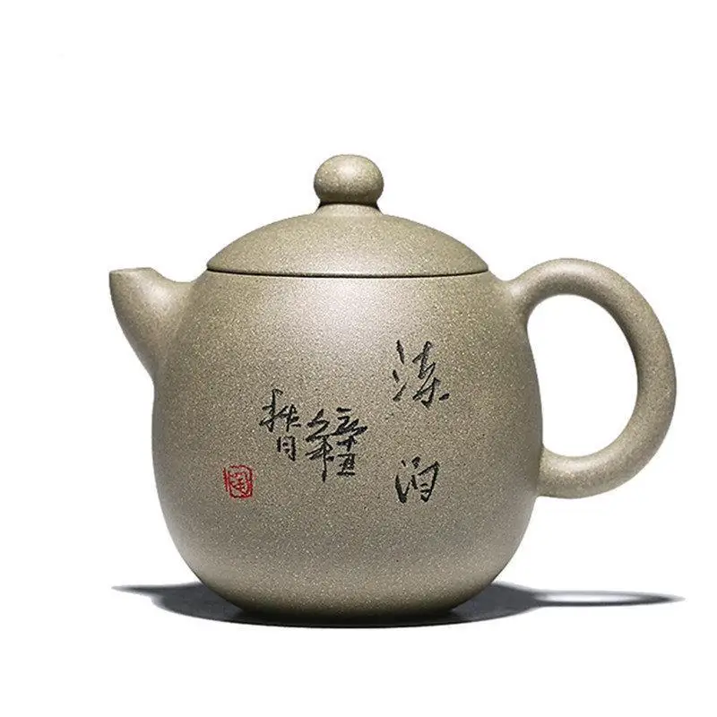 

160ml Yixing High-end Purple Clay Teapots Famous Artists Handmade Tea Pot Raw Ore Gray Section Mud Kettle Chinese Zisha Tea Set