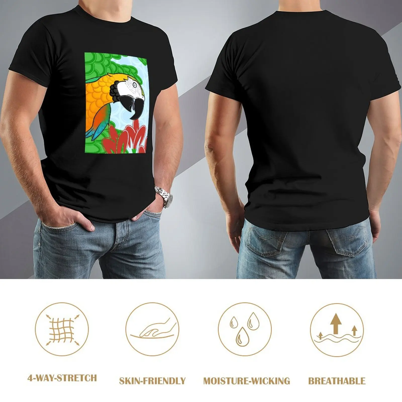 Did Someone Say BIRDS ua - футболка Catalina Macaw летние топы в стиле аниме черная одежда больших