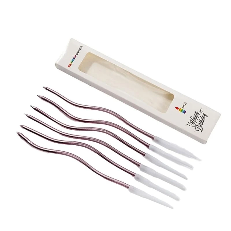 

Набор изогнутых свечей для торта 6 шт.