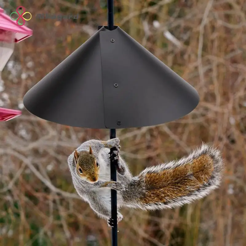 

Wrap Around Squirrel Proof Baffles Smooth Anti Squirrel Cover Squirrel Baffle Anti-rust Black Hanging Squirrel Flapper Foldable