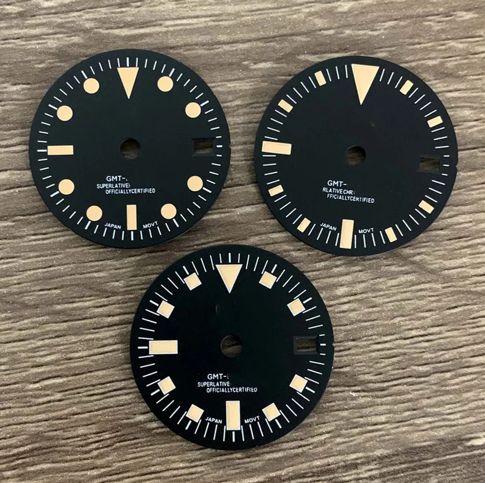 Новые модифицированные аксессуары для часов в стиле ретро черный циферблат 29 мм