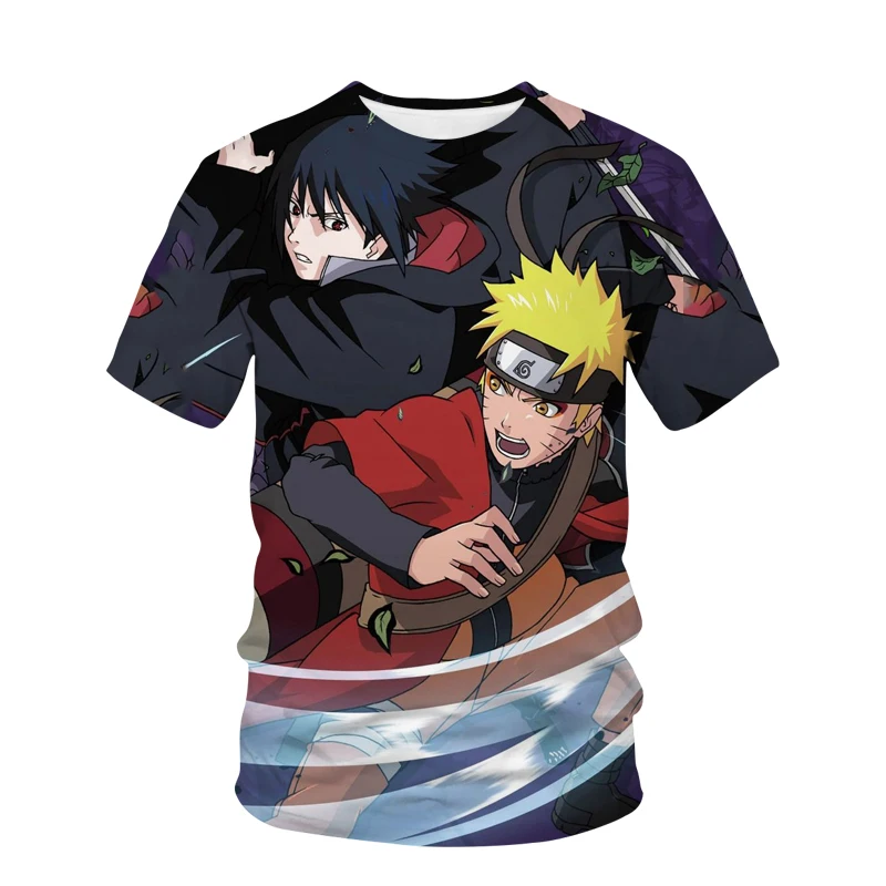 

Футболка мужская оверсайз с принтом из японского аниме Наруто, лето 2022