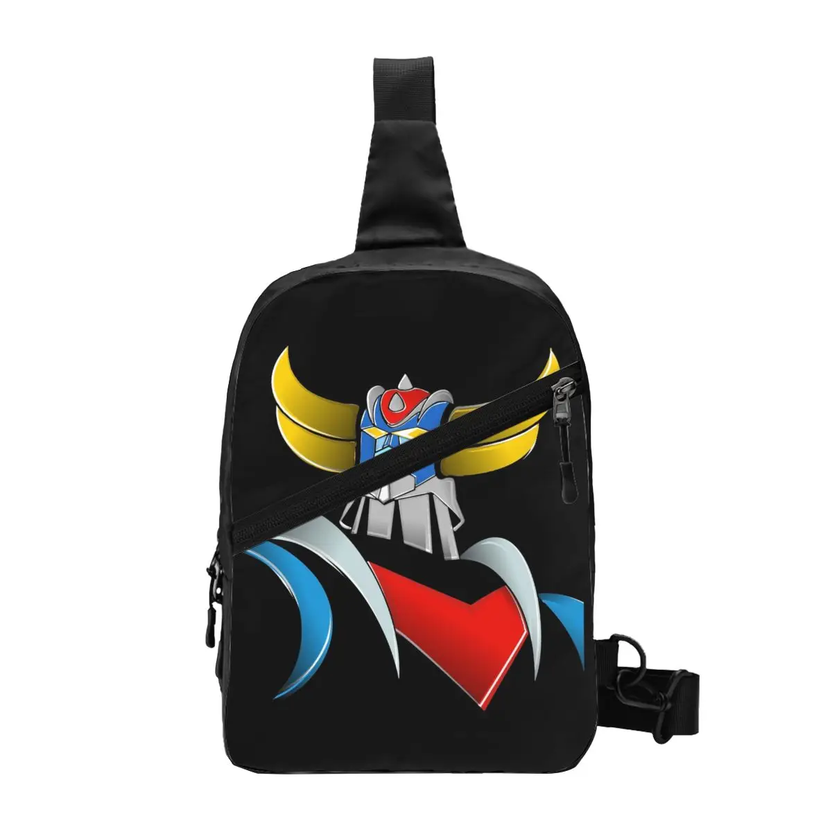 

Cool Goldorak Grendizer Sling Bag for Cycling Camping Men's Anime UFO Robot Goldrake Crossbody Chest Backpack Shoulder Daypack