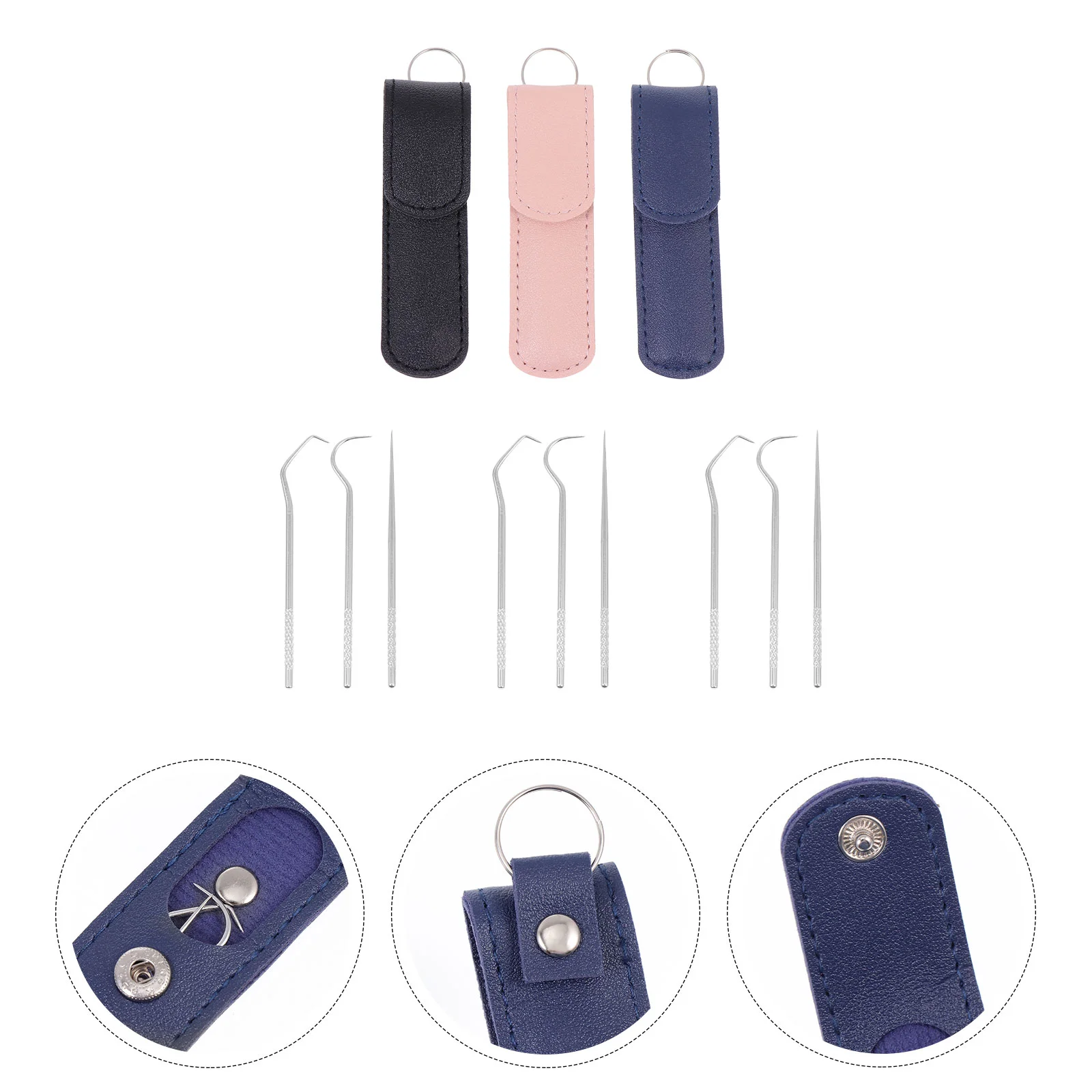 

1 Set Useful Durable Practical Stainless Steel Toothpicks Mouth Care Tools for Home