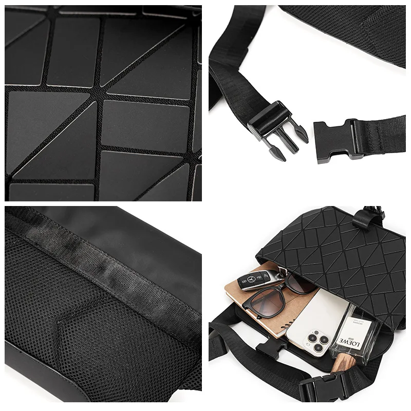 High-quality Geometric Crossbody Bag for Fashionable Men