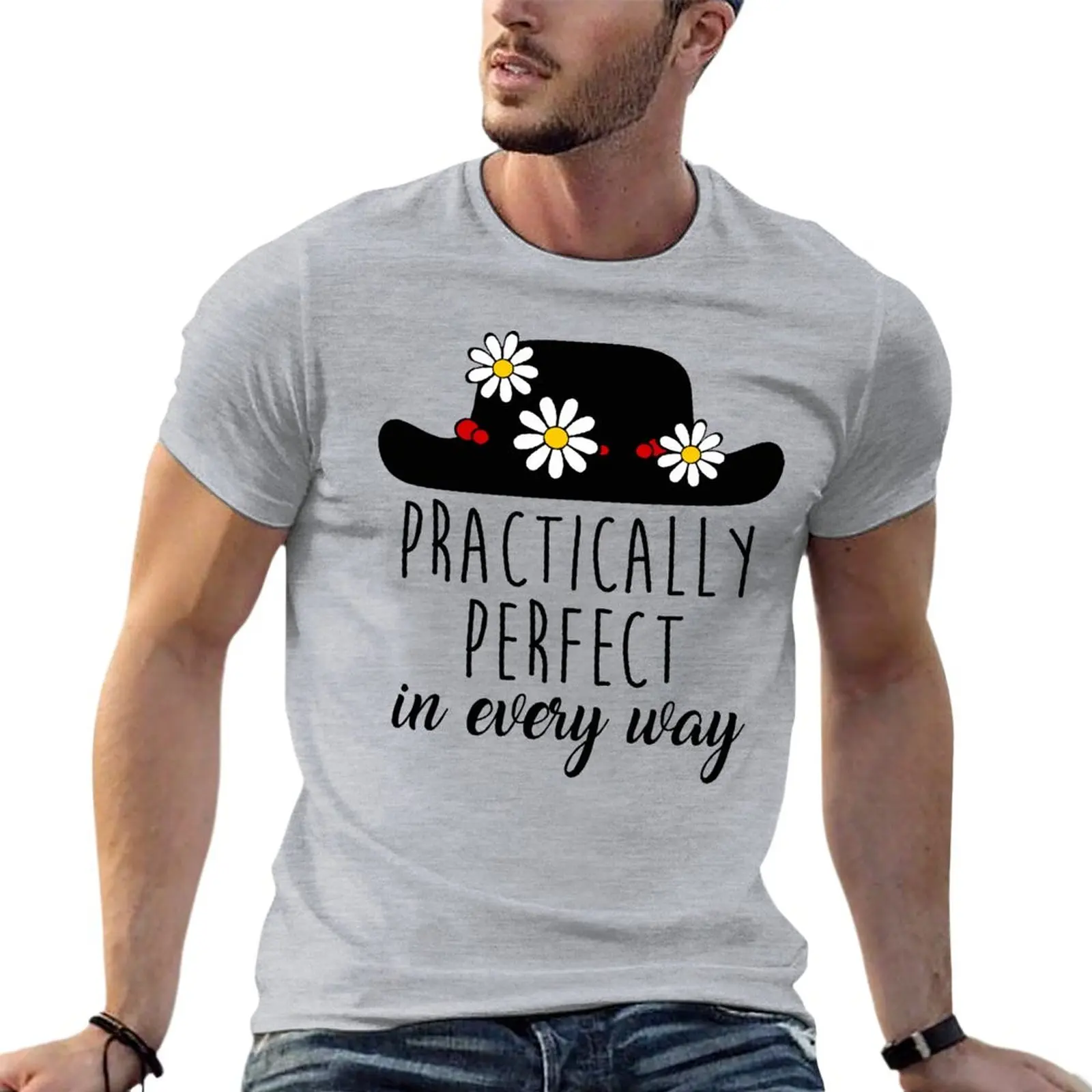 

Mary Poppins Practically Perfect In Every Oversize Tshirt Branded Men'S Clothes 100% Cotton Streetwear Plus Size Top Tee