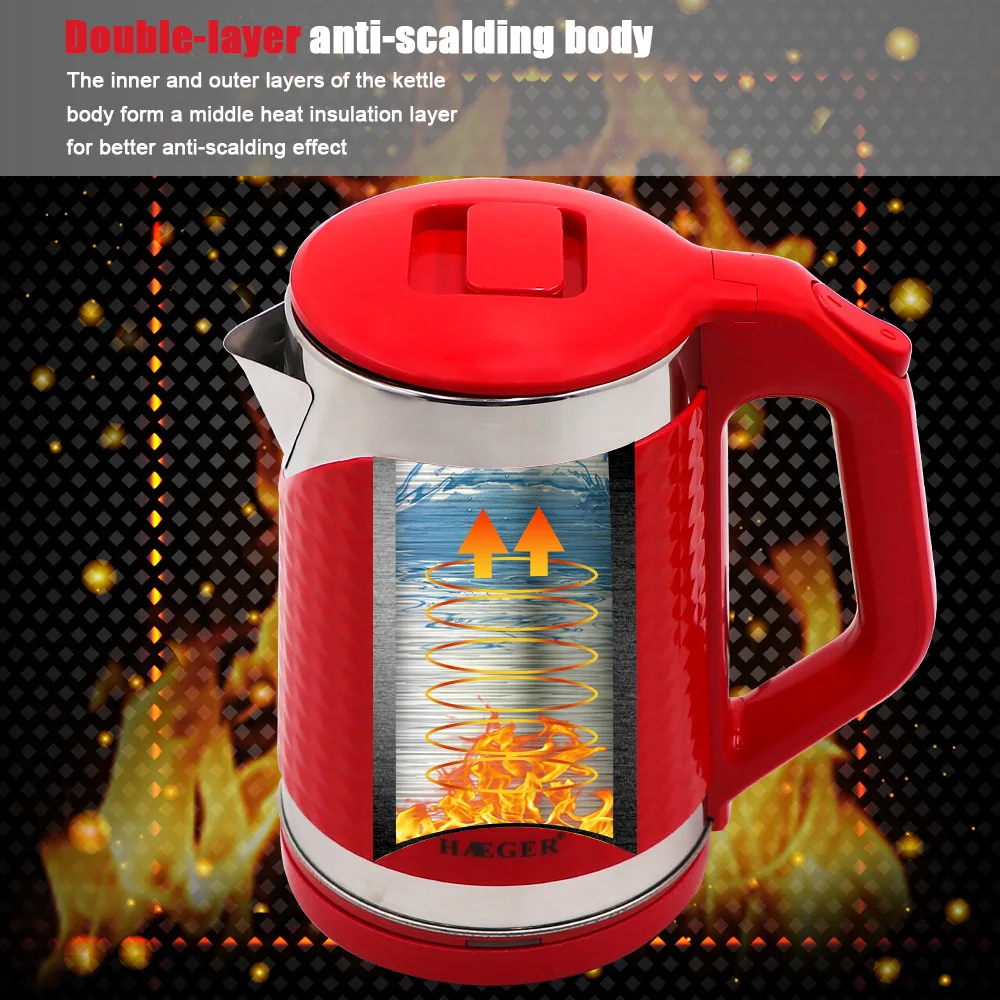 portabl electric kettle 2l 2000w tea maker thermos for tea electric water heater electric boiler smart kettle kitchen appliances free global shipping