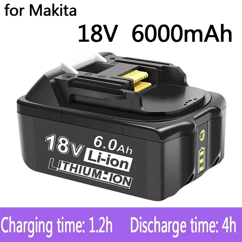 

100% оригинал для Makita 18 в 6000 мА/ч oplaadnaked электроинструменты батарея с Led Li-Ion ende Intel Lxt BL1860B BL1860 BL1850aiyay