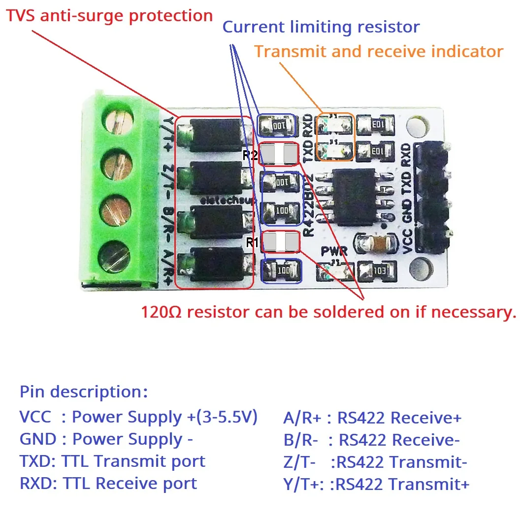 Полнодуплексный приемопередатчик цифрового сигнала 3 В 5 UART PWM GPIO Модуль