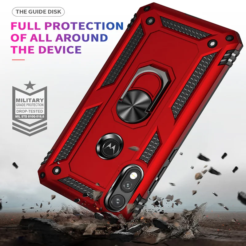 coalien shockproof armor cover for motorola e5 e6 e7 e plus play e20 e30 e40 stand ring phone case for moto edge s 20 pro lite free global shipping
