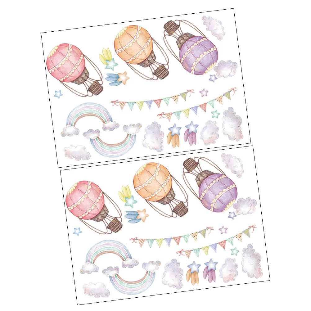 

2 Sheets Decoration Sticky Living Room Decals Paper Peel Wallpaper