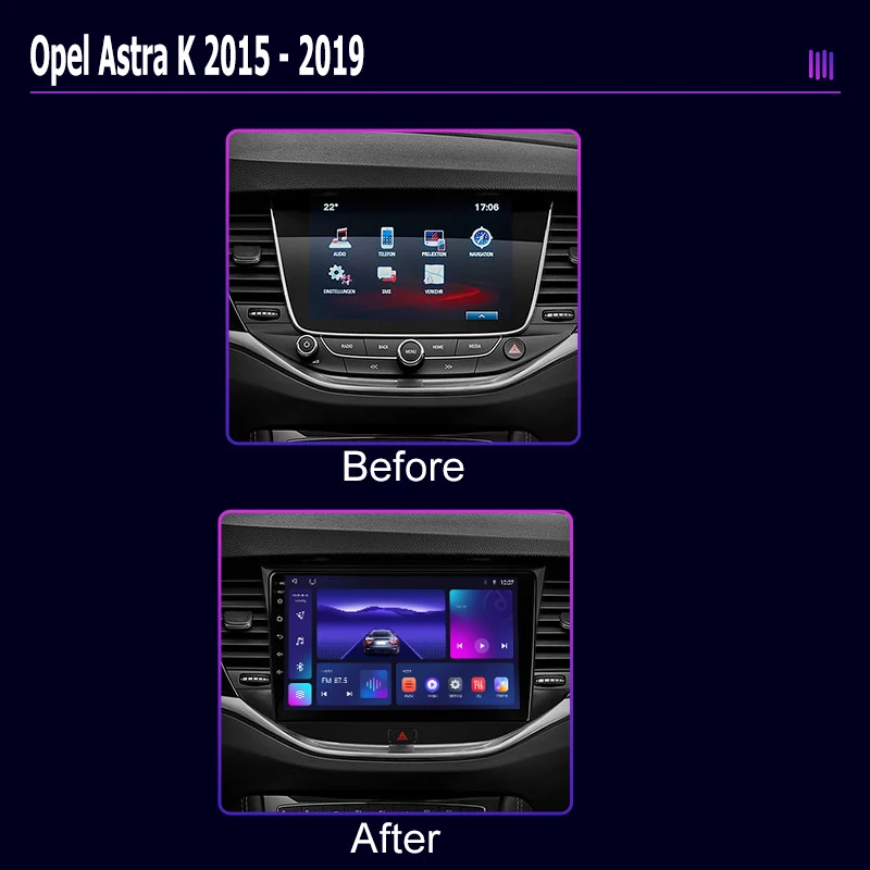 Автомобильное радио Roadivox Android для Opel Astra K 2015 2019 GPS-навигация видеоэкран