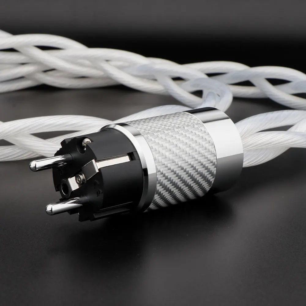 Hi-Fi серебряный кабель питания 5N OCC однокристальный аудио усилитель US/EU AC - купить