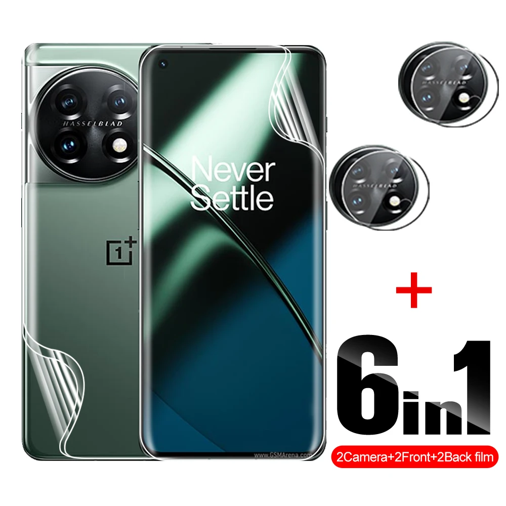 6in1 Front Back Hydrogel Film For OnePlus 11 Camera Lens Screen Protector One Plus 11 OnePlus11 6.7'' protect film Cover PBH110
