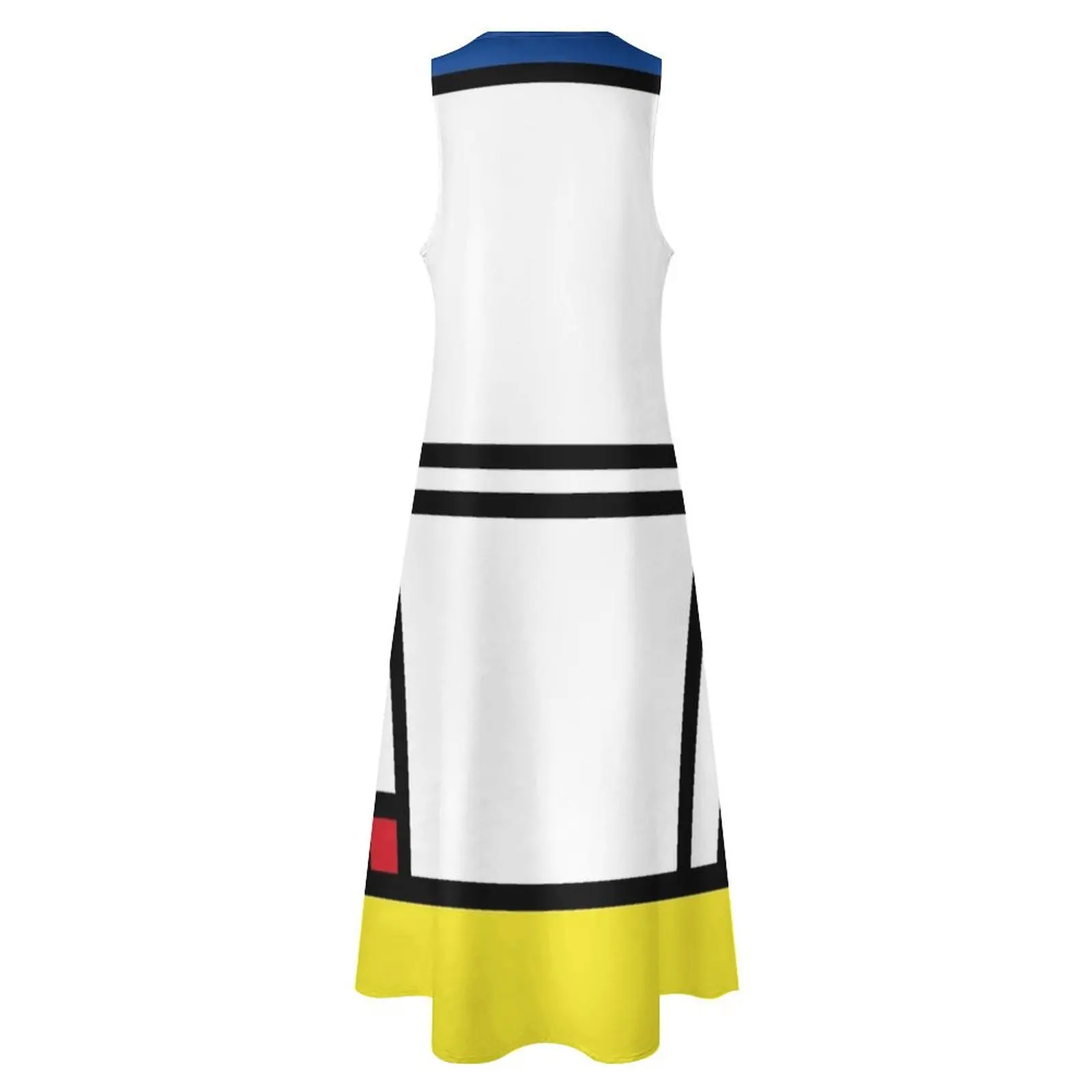 Mondrian Minimalist De Stijl Современное искусство Абстрактный дизайн Длинное платье женское