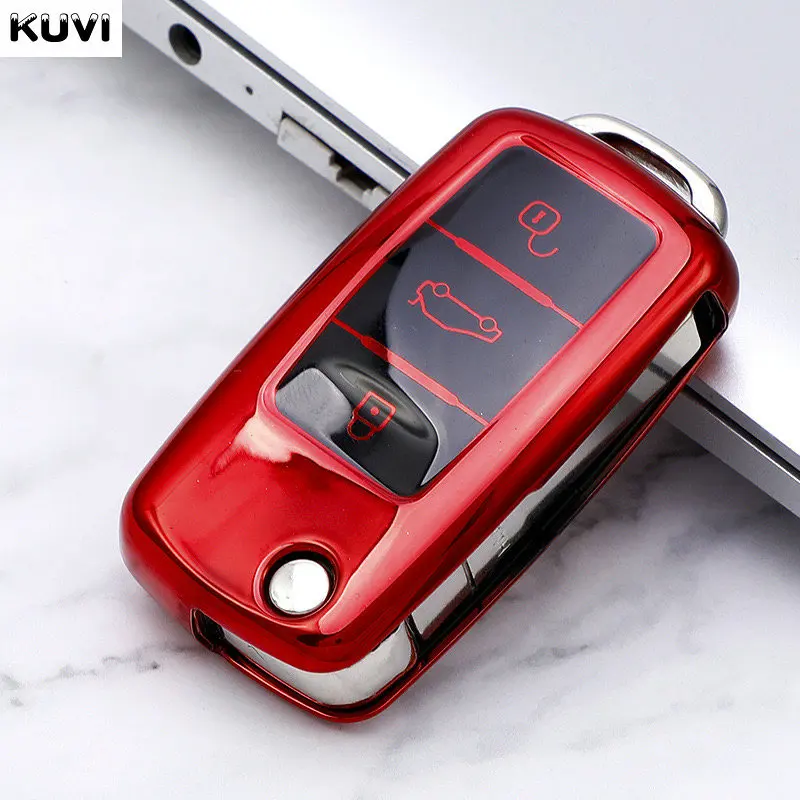 

Чехол Для Автомобильного Ключа Из TPU Для VW Volkswagen Polo Tiguan Passat B5 B6 B7 Golf 4 5 6 MK6 Jetta Lavida Skoda Octavia...