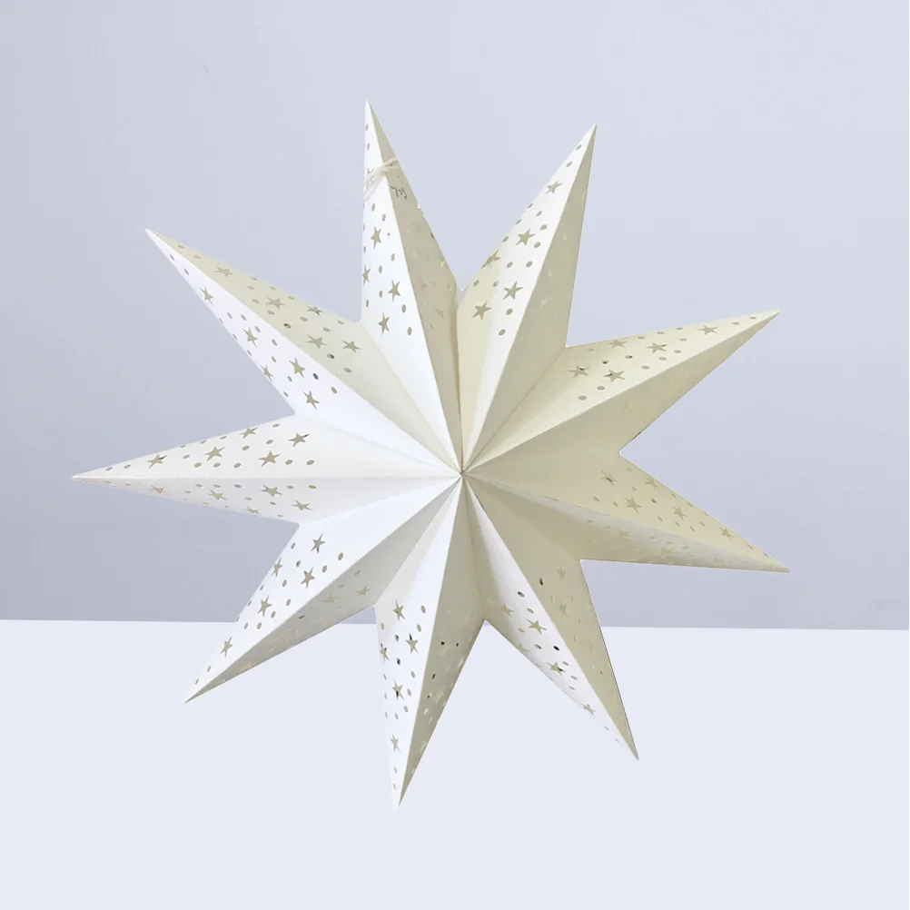 

Star Paper Lantern Lanterns Lamp Hanging Lampshade Shade Light Cover Stars Christmasshaped Hollow Out Pointed Folding Party